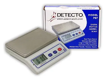 Detecto Scale - PS7 - Food / Lab Scale Detecto Lcd Display 7 Lbs. Capacity Ac Adapter / Battery Operated