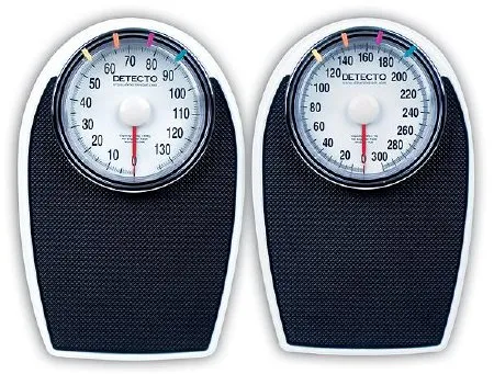 Detecto Scale - D-1130 - Floor Scale Dial Display 300 Lbs. Capacity White Analog