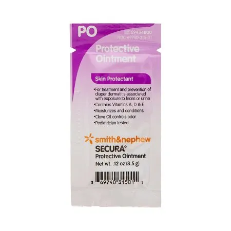 Smith & Nephew - Secura - 59434800 - Skin Protectant Secura 3.5 Gram Individual Packet Scented Ointment