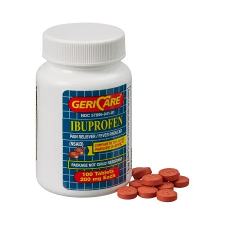 Geri-Care - 941-01-GCP - Pain Relief Geri-Care 200 mg Strength Ibuprofen Tablet 100 per Bottle