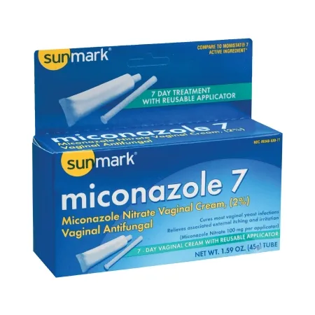 Sunmark - sunmark - 49348053077 - McKesson  Vaginal Antifungal  2% Strength / 100 mg Cream 1.59 oz. Tube