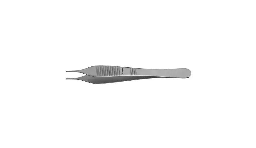 Integra Lifesciences - MeisterHand - MH6-123 - Tissue Forceps Meisterhand Adson 4-3/4 Inch Length Surgical Grade German Stainless Steel Nonsterile Nonlocking Thumb Handle Straight 1 X 2 Teeth With Tying Platform