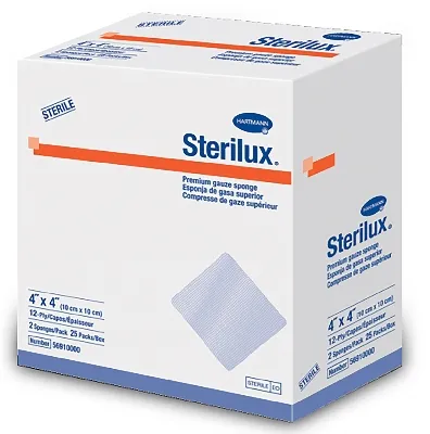Hartmann - Sterilux - 56910000 -  Gauze Sponge  4 X 4 Inch 2 per Pack Sterile 12 Ply Square