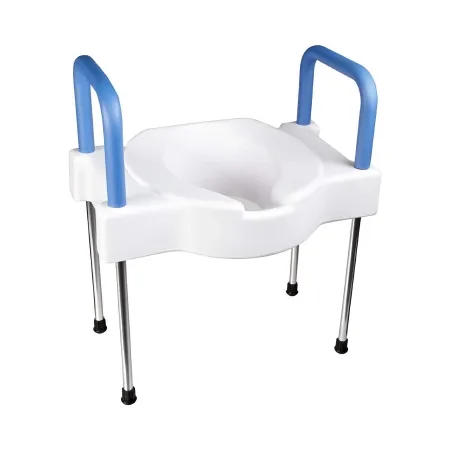 Maddak - 725882000 - Ableware Tall-Ette Extra Wide Toilet Seat with Steel Frame, 23-1/4" x 19-1/2" x 13-1/2", 600 lb. Weight Capacity. Opening size 8" wide by 10" long.