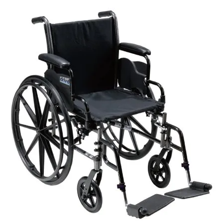 Drive Medical - drive Cruiser III - K320DFA-SF - Lightweight Wheelchair drive Cruiser III Dual Axle Full Length Arm Swing-Away Footrest Black Upholstery 20 Inch Seat Width Adult 350 lbs. Weight Capacity