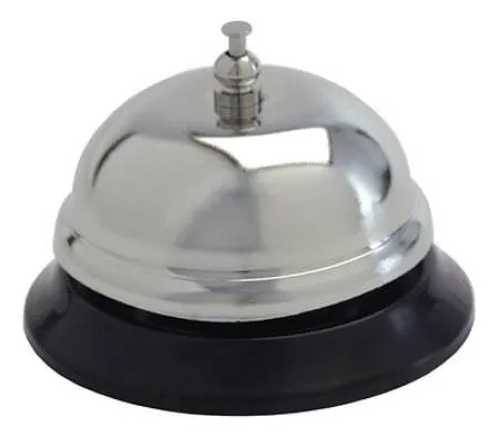 Graham Field Health Products - From: 3161 To: 3162 - Graham Field Call Bell Push Button Polished Steel / Black Vinyl Base 3 Inch