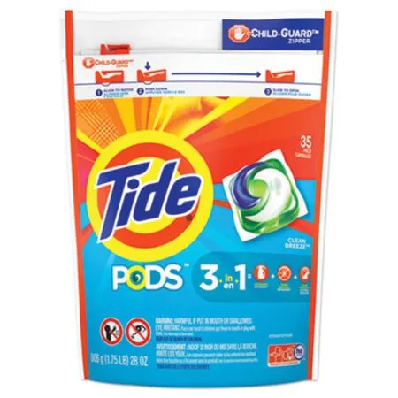 Tide - PGC-93126EA - Pods, Laundry Detergent, Clean Breeze, 35/pack