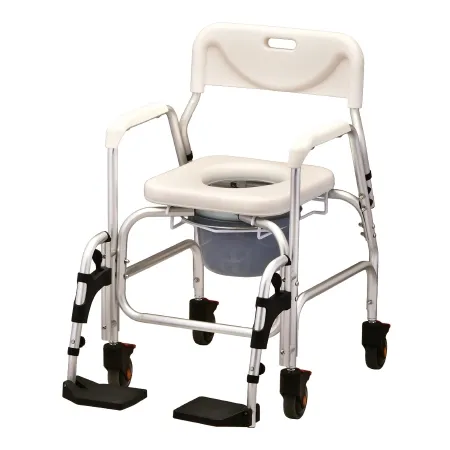Nova Ortho-med - 8801 - Shower Chair/Commode With Padded Seat & Swing Away Footrest