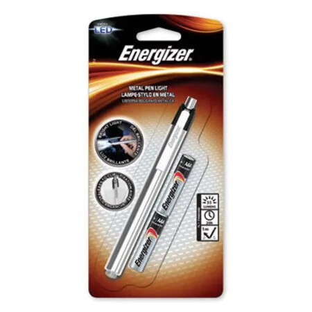 Energizer - EVE-PLED23AEH - Led Pen Light, 2 Aaa Batteries (included), Silver/black