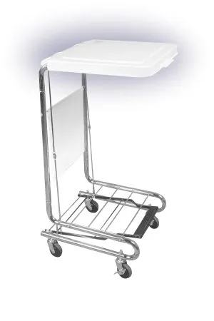 Drive Medical - 13070 - Hamper Stand Drive Medical Rolling Square Opening 36 to 42 gal. Capacity Foot Pedal Self-Closing Lid