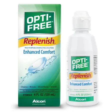 Alcon - Opti Free Replenish - 00065035604 - Contact Lens Solution Opti Free Replenish 4 oz. Solution