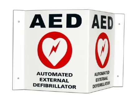 Zoll Medical - 168-6002-001 - Door / Wall Sign First Aid Sign Aed Automated External Defibrillator