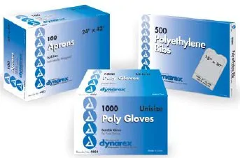 Dynarex - From: 4405 To: 4406 - Lap Bib Slipover Disposable Poly / Tissue
