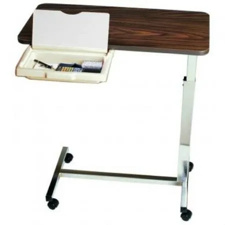 AmFab - 1010H1200 - Overbed Table with Vanity AmFab Non-Tilt Automatic Spring Assisted Lift 28 to 45 Inch Height Range