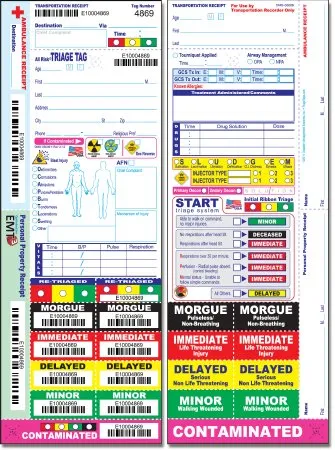 Disaster Management Systems - All Risk - DMS-05006 - Triage Tag All Risk For Emergency Sites Multicolored Standard Synthetic Paper 50 Per Pack