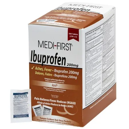 Medique Products - Medi-First - 80813 - Pain Relief Medi-First 200 mg Strength Ibuprofen Tablet 250 per Box