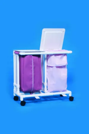 IPU - Classic - LH22 - Double Hamper With Bags Classic 4 Casters 39 Gal.