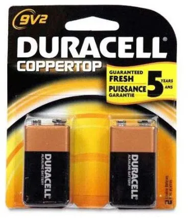 Duracell - MN1604B2Z - Battery, Alkaline, Size 9V, (UPC# 03961)
