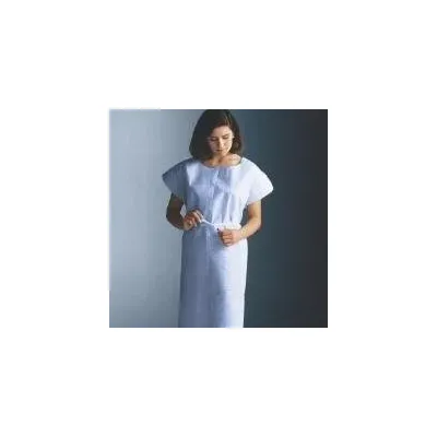 Graham Medical Products - 70226N - Patient Exam Gown Medium / Large Blue Disposable