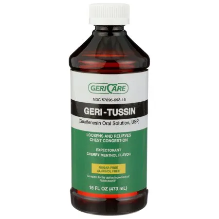 Geri-Care - QROB-16-GCP - Cold and Cough Relief Geri-Care 100 mg / 5 mL Strength Liquid 16 oz.