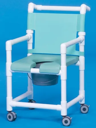 IPU - SC720N - Shower Chair Ipu Fixed Arms Pvc Frame Mesh Backrest 17-1/4 Inch Seat Width 300 Lbs. Weight Capacity