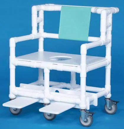 IPU - BSC660 - Shower Chair ipu Fixed Arms PVC Frame Mesh Backrest 28 Inch Seat Width 700 lbs. Weight Capacity