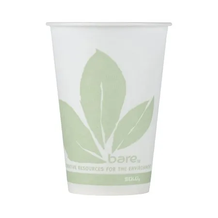 RJ Schinner - Bare Eco-Forward - R7BB-JD110 - Co Bare Eco Forward Drinking Cup Bare Eco Forward 7 oz. Leaf Print Wax Coated Paper Disposable