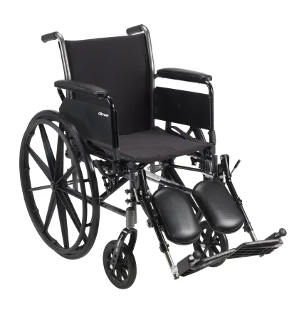Drive Medical - drive Cruiser III - k316dfa-elr - Lightweight Wheelchair drive Cruiser III Dual Axle Full Length Arm Elevating Legrest Black Upholstery 16 Inch Seat Width Adult 300 lbs. Weight Capacity