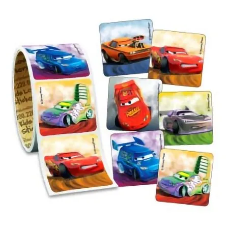Medibadge - Value Stickers - VL101 - Value Stickers 100 Per Roll Disney Cars Value Sticker 1-5/8 Inch