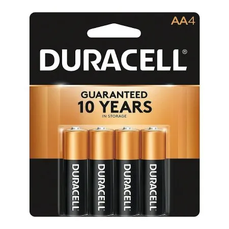 Procter & Gamble - Duracell Coppertop - 04133341501 - Alkaline Battery Duracell Coppertop AA Cell 1.5V Disposable 4 Pack