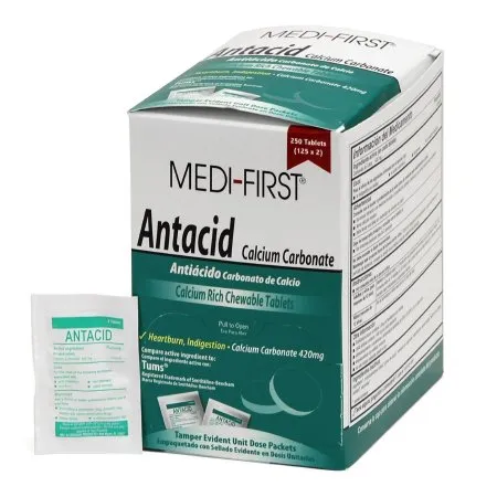 Medique Products - Medi-First - 80248 - Antacid Medi-First 420 mg Strength Tablet 2 per Pack