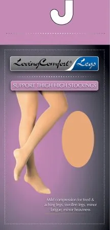 Scott Specialties - Loving Comfort - 1676 BEI LG - Compression Stocking Loving Comfort Thigh High Large Beige Closed Toe