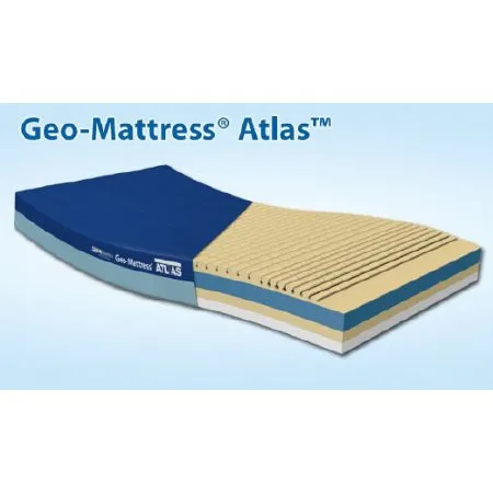 Span America - Geo-Mattress Atlas - A8448-29 - Bariatric Alternating Pressure Mattress Geo-Mattress Atlas Therapeutic Type 84 X 48 X 7 Inch