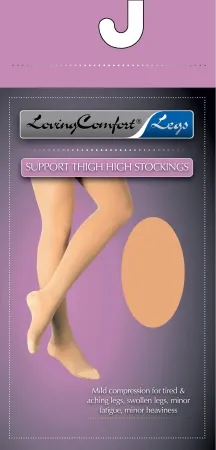 Scott Specialties - Loving Comfort - 1676 BEI MD - Compression Stocking Loving Comfort Thigh High Medium Beige Closed Toe