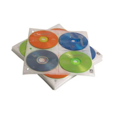 Case Logic - CLG-3200366 - Two-sided Cd Storage Sleeves For Ring Binder, 8 Disc Capacity, Clear, 25 Sleeves