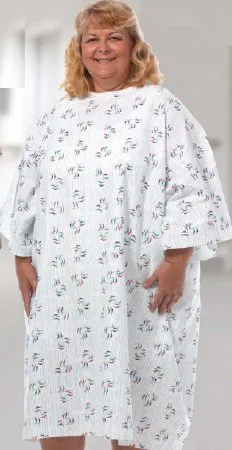 Fashion Seal Uniforms - From: 733-NS To: 735-NS - Patient Exam Gown Up to 5X Large Raindrops Print Reusable
