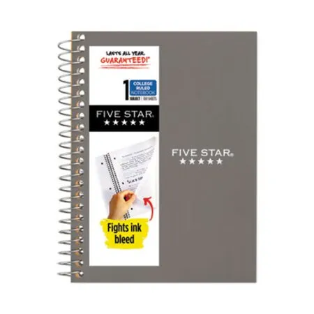 Five Star - MEA-45484 - Wirebound Notebook With Two Pockets, 1-subject, Medium/college Rule, Randomly Assorted Cover Color, (100) 7 X 4.38 Sheets