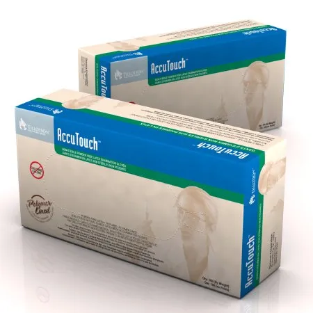 Dynarex - 6622 - AccuTouch Exam Glove AccuTouch Small NonSterile Latex Standard Cuff Length Smooth Ivory Not Rated