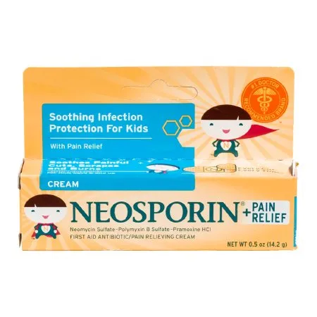 J & J Healthcare Systems - Neosporin + Pain Relief - 31254740740 - J&J  First Aid Antibiotic with Pain Relief  Cream 0.5 oz. Tube