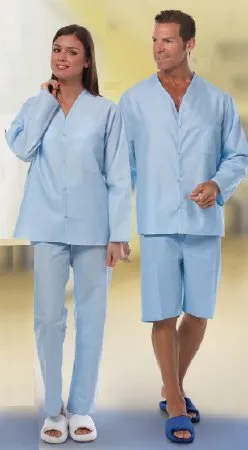 Fashion Seal Uniforms - 7837-M - Pajama Shorts Medium Light Blue Adult Unisex