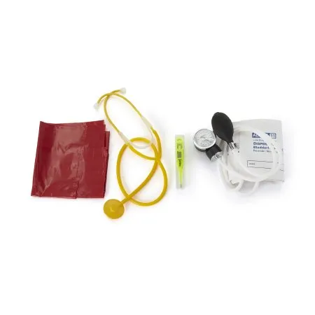 Hopkins Medical Products - Hopkins - 695258 - Single Patient Use MRSA Kit with thermometer Hopkins 23 to 33 cm Adult Cuff Single Head Disposable Stethoscope Pocket Aneroid