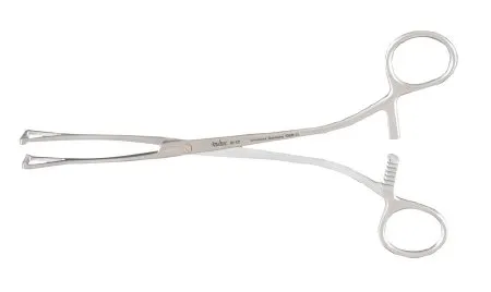 Integra Lifesciences - Miltex - 16-52 - Intestinal Forceps Miltex Collin 8 Inch Length Or Grade German Stainless Steel Nonsterile Ratchet Lock Finger Ring Handle Straight 1.3 Cm Wide Fenestrated Triangular Jaws