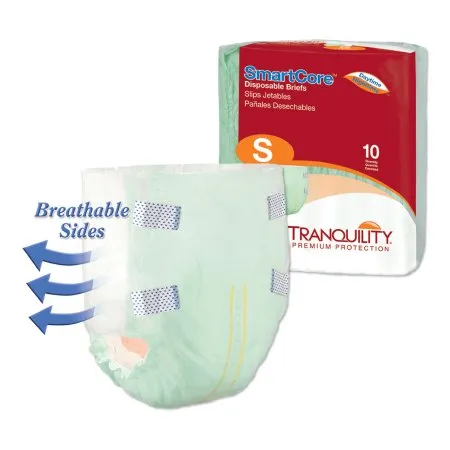PBE - Principle Business Enterprises - Tranquility SmartCore - 2311 - Principle Business Enterprises  Unisex Adult Incontinence Brief  Small Disposable Heavy Absorbency