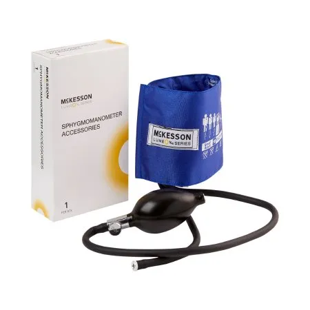 McKesson - 01-865-10SARBGM - LUMEON Reusable Blood Pressure Cuff and Bulb LUMEON 19 to 27 cm Arm Nylon Cuff Small Adult Cuff