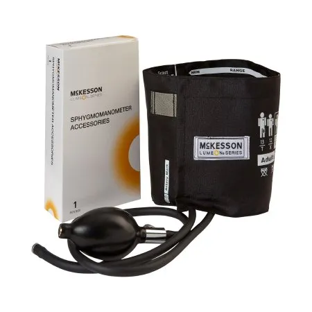 McKesson - 01-865-11ABKGM - LUMEON Reusable Blood Pressure Cuff and Bulb LUMEON 23 to 40 cm Arm Nylon Cuff Adult Cuff