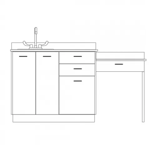 Clinton Industries - 8042-99 - 42   Cabinet  Desk  Sink Combo