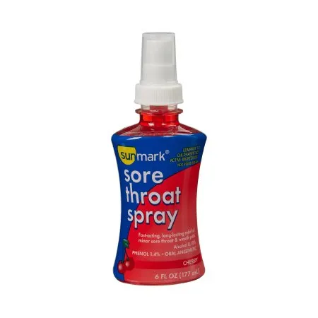 Sunmark - 1712454 - Sore Throat Relief sunmark 1.4% Strength Oral Spray 6 oz.