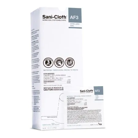 PDI - Professional Disposables - Sani-Cloth AF3 - U27500 - Professional Disposables Sani Cloth AF3 Sani Cloth AF3 Surface Disinfectant Cleaner Premoistened Germicidal Manual Pull Wipe 50 Count Individual Packet Mild Scent NonSterile
