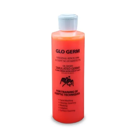 Nasco - Glo Germ - WA19096 - Germ Simulator Glo Germ 8 oz. Bottle Glo Germ Orange Powder / Mineral Oil NonSterile