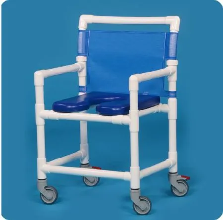 IPU - VLOF9200MS - Shower Chair ipu Fixed Arms PVC Frame Mesh Backrest 25 Inch Seat Width 350 lbs. Weight Capacity